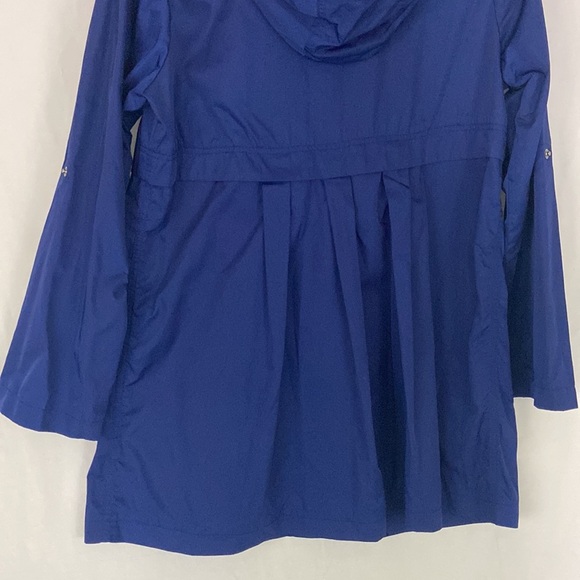 Joan Rivers Blue Rain Trench Coat Jacket Size XS - Picture 7 of 9